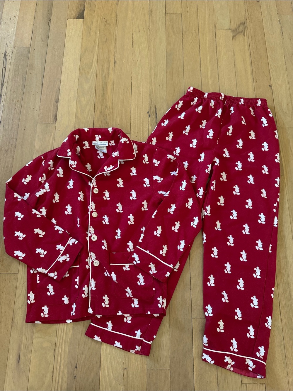 Kids Disneyland Resort PJ Set with White Piping